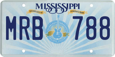 MS license plate MRB788