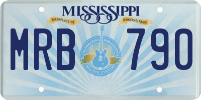 MS license plate MRB790