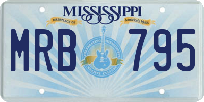 MS license plate MRB795