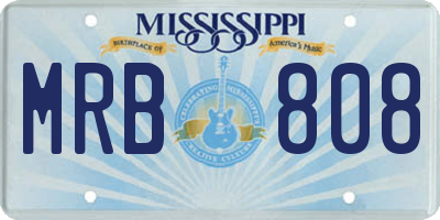MS license plate MRB808