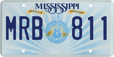 MS license plate MRB811