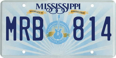 MS license plate MRB814