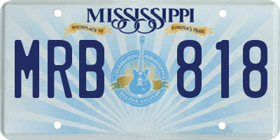 MS license plate MRB818
