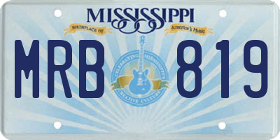 MS license plate MRB819