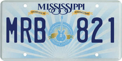 MS license plate MRB821