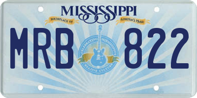 MS license plate MRB822
