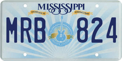 MS license plate MRB824