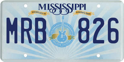 MS license plate MRB826
