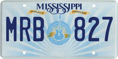 MS license plate MRB827