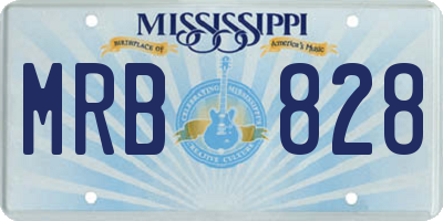 MS license plate MRB828