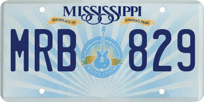 MS license plate MRB829