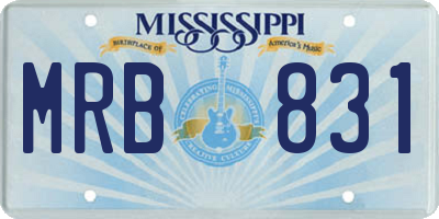 MS license plate MRB831