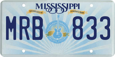 MS license plate MRB833