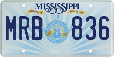 MS license plate MRB836