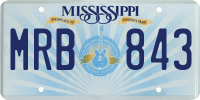 MS license plate MRB843