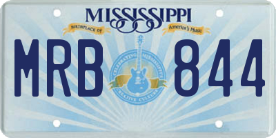 MS license plate MRB844