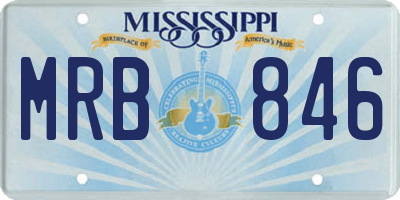 MS license plate MRB846
