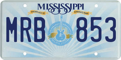 MS license plate MRB853