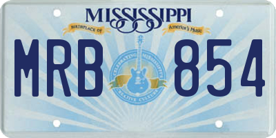 MS license plate MRB854