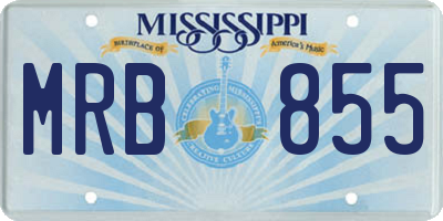 MS license plate MRB855