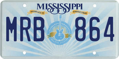 MS license plate MRB864