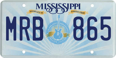 MS license plate MRB865