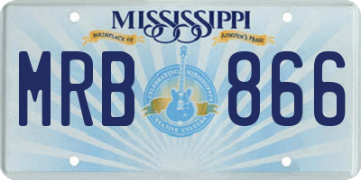 MS license plate MRB866