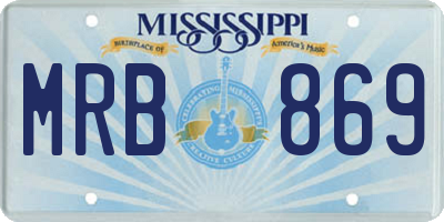 MS license plate MRB869