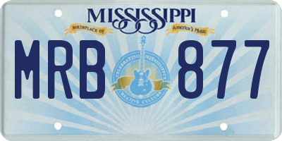 MS license plate MRB877