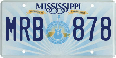 MS license plate MRB878