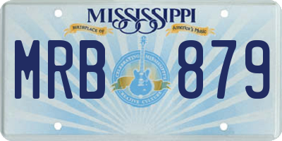 MS license plate MRB879