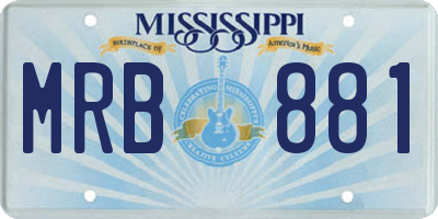 MS license plate MRB881