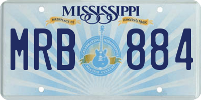 MS license plate MRB884