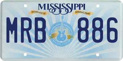 MS license plate MRB886