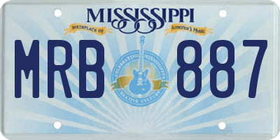 MS license plate MRB887