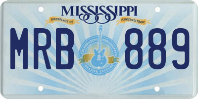 MS license plate MRB889