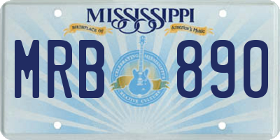 MS license plate MRB890
