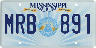MS license plate MRB891