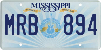 MS license plate MRB894