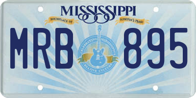MS license plate MRB895