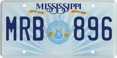 MS license plate MRB896