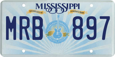 MS license plate MRB897