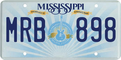 MS license plate MRB898