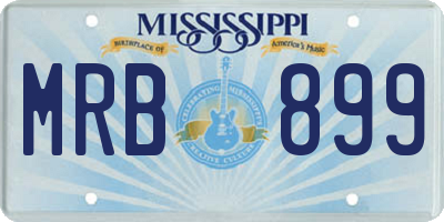 MS license plate MRB899