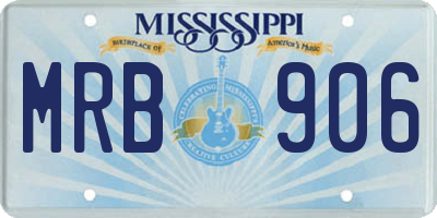 MS license plate MRB906