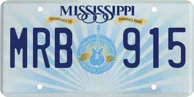 MS license plate MRB915