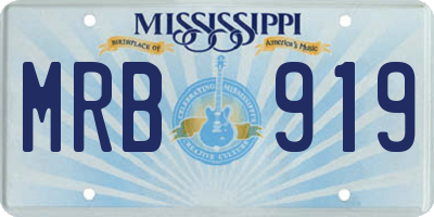MS license plate MRB919