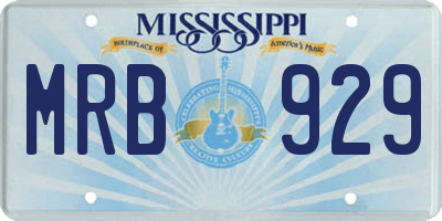 MS license plate MRB929