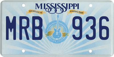 MS license plate MRB936