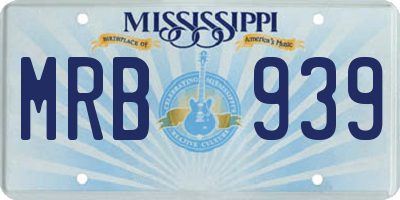 MS license plate MRB939